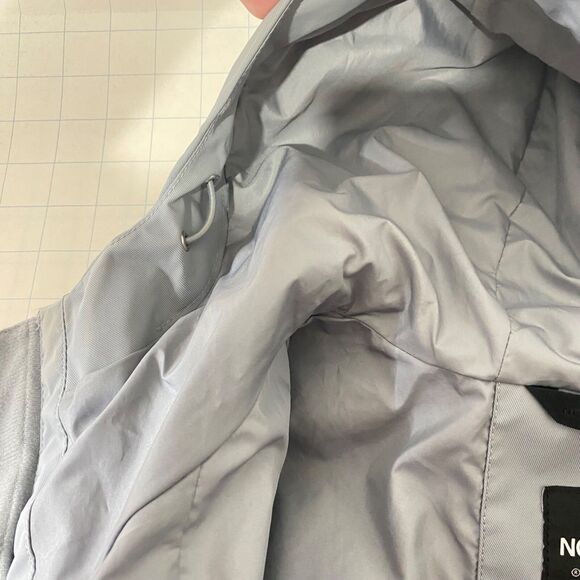 Women’s Large Windbreaker Jacket North Face Dryvent Grey Full Zip Long Sleeve - Picture 14 of 16